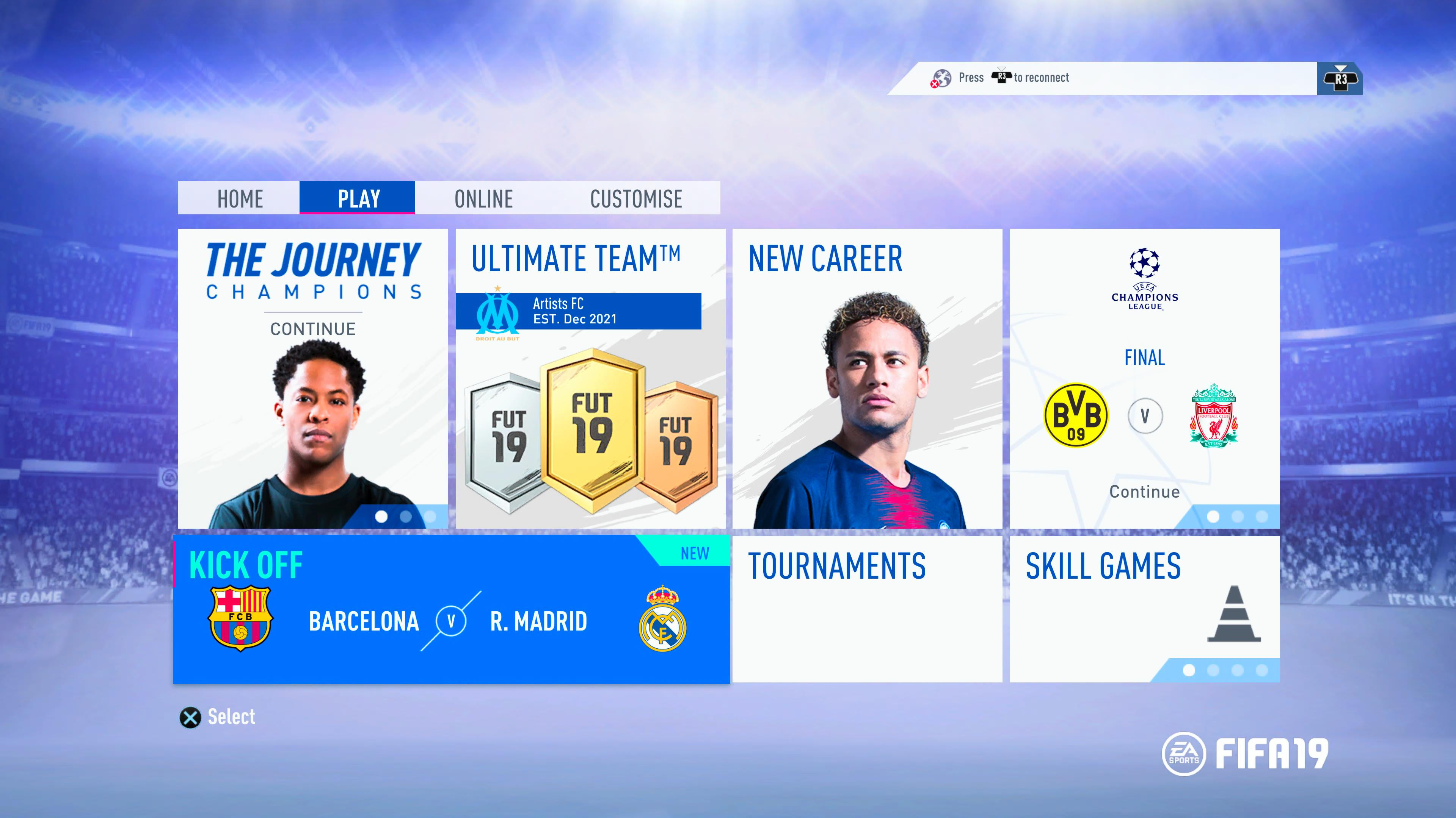 Itens da UEFA Champions League no FIFA 19 Ultimate Team