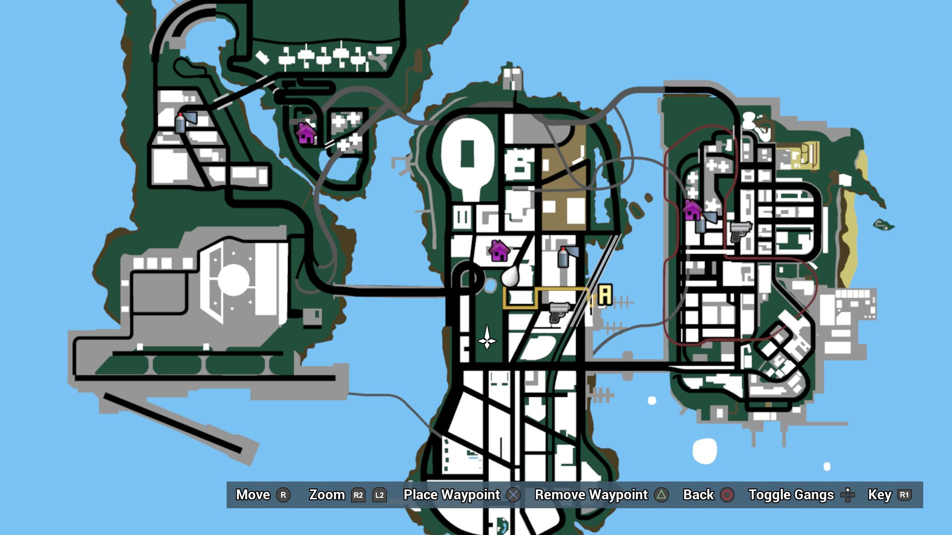 Grand Theft Auto 3 Map - Gta 3 Map - Pin