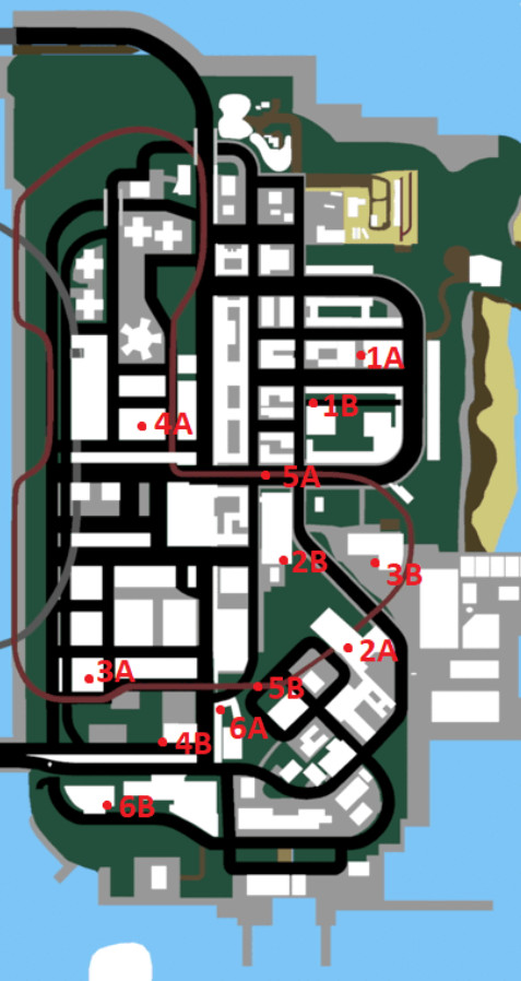 Grand Theft Auto III Hidden Packages Map: Portland Map for