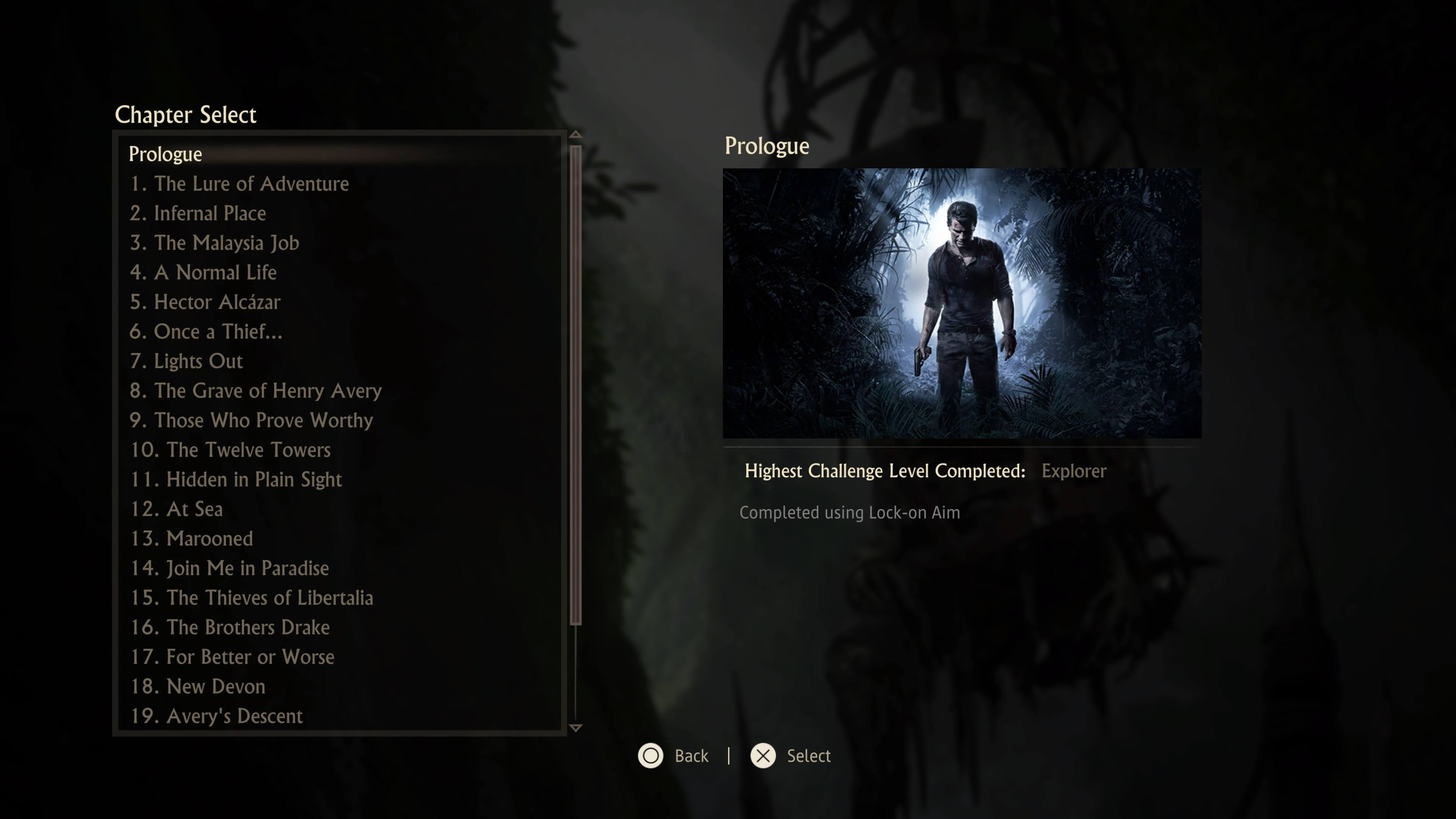Uncharted Legacy of Thieves collection chapters, all missions listed