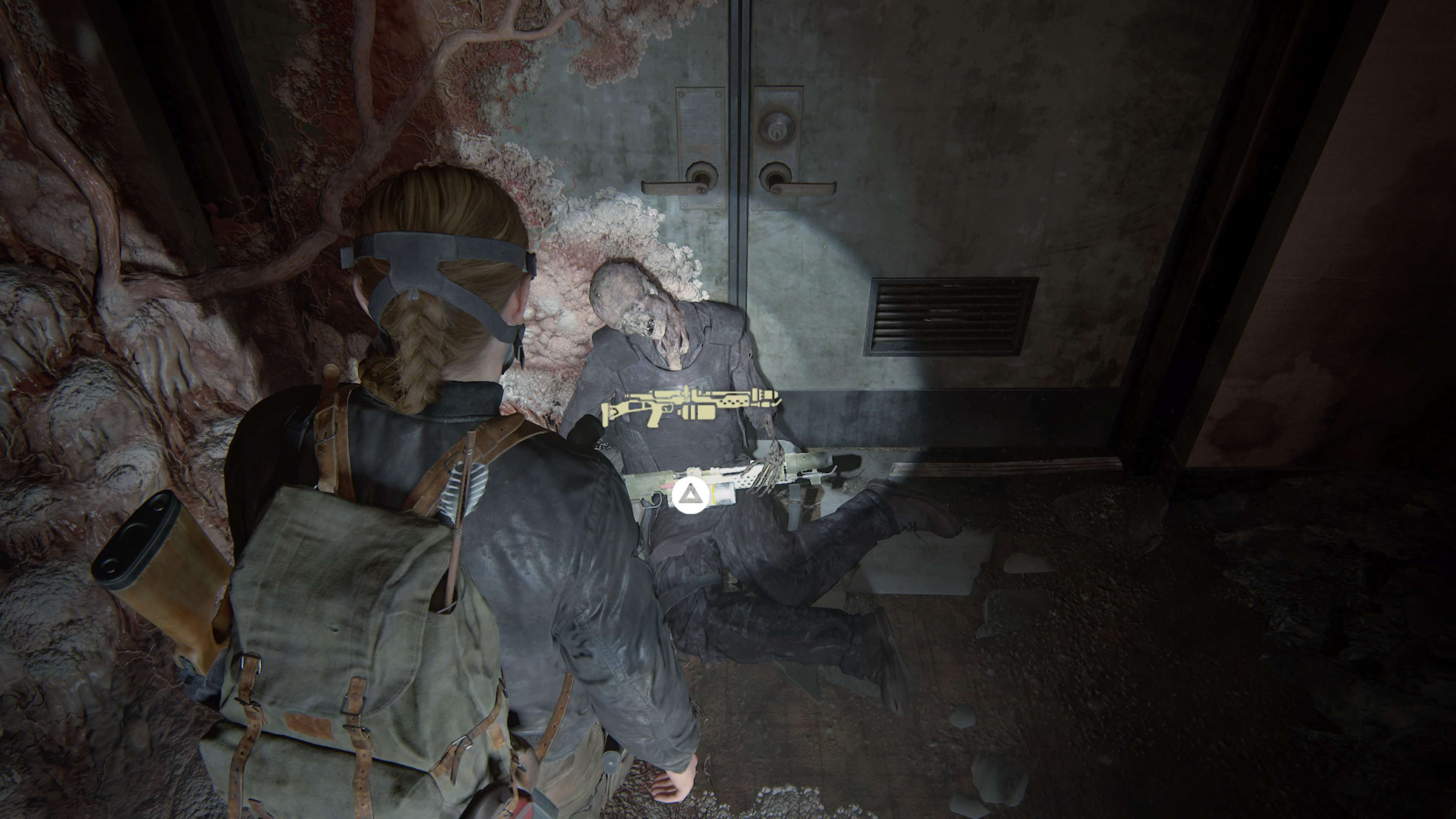 Ellie's PS3 in TLoU2. It was in a dark corner, hence the grayness