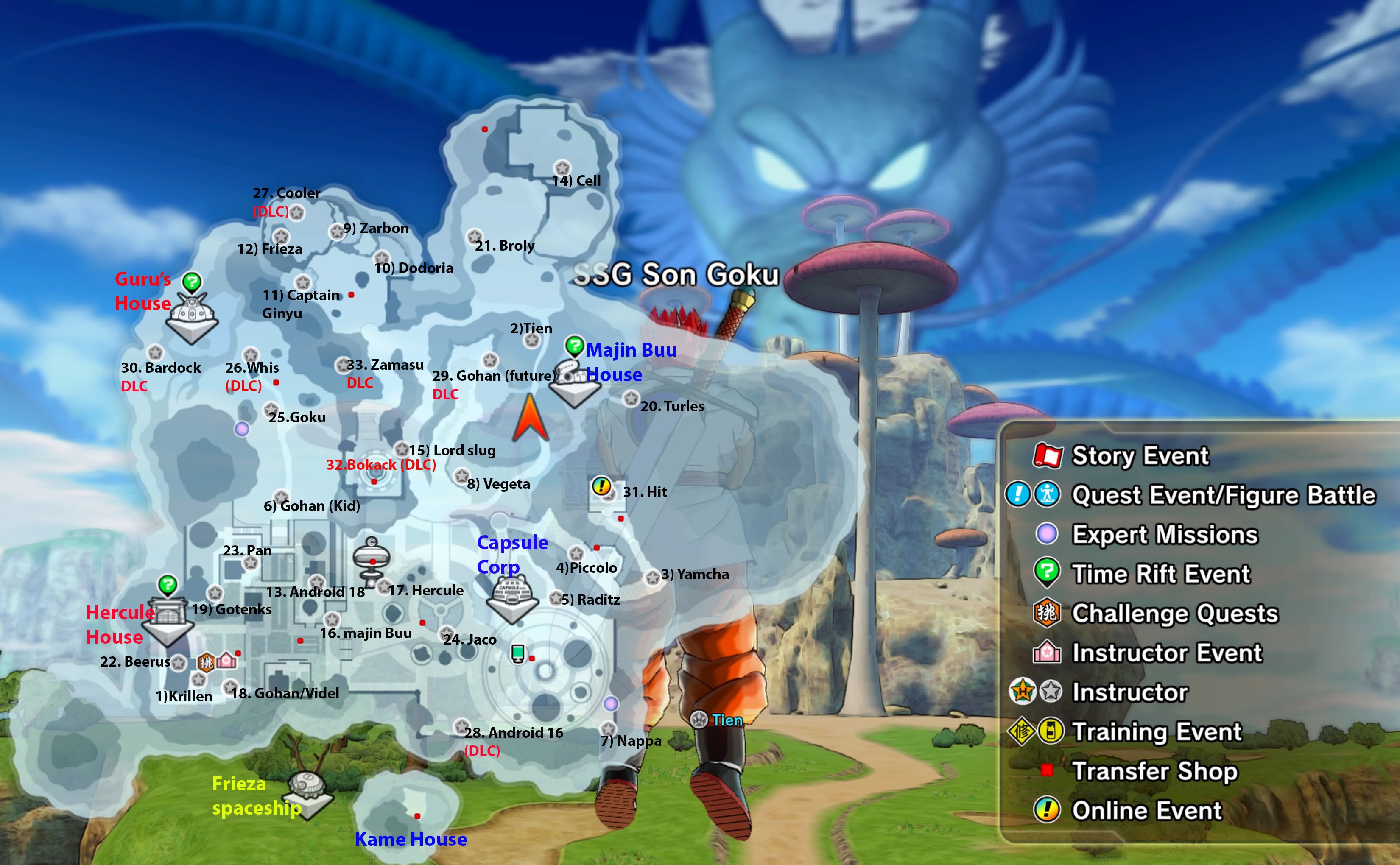 dragon ball xenoverse 2 map