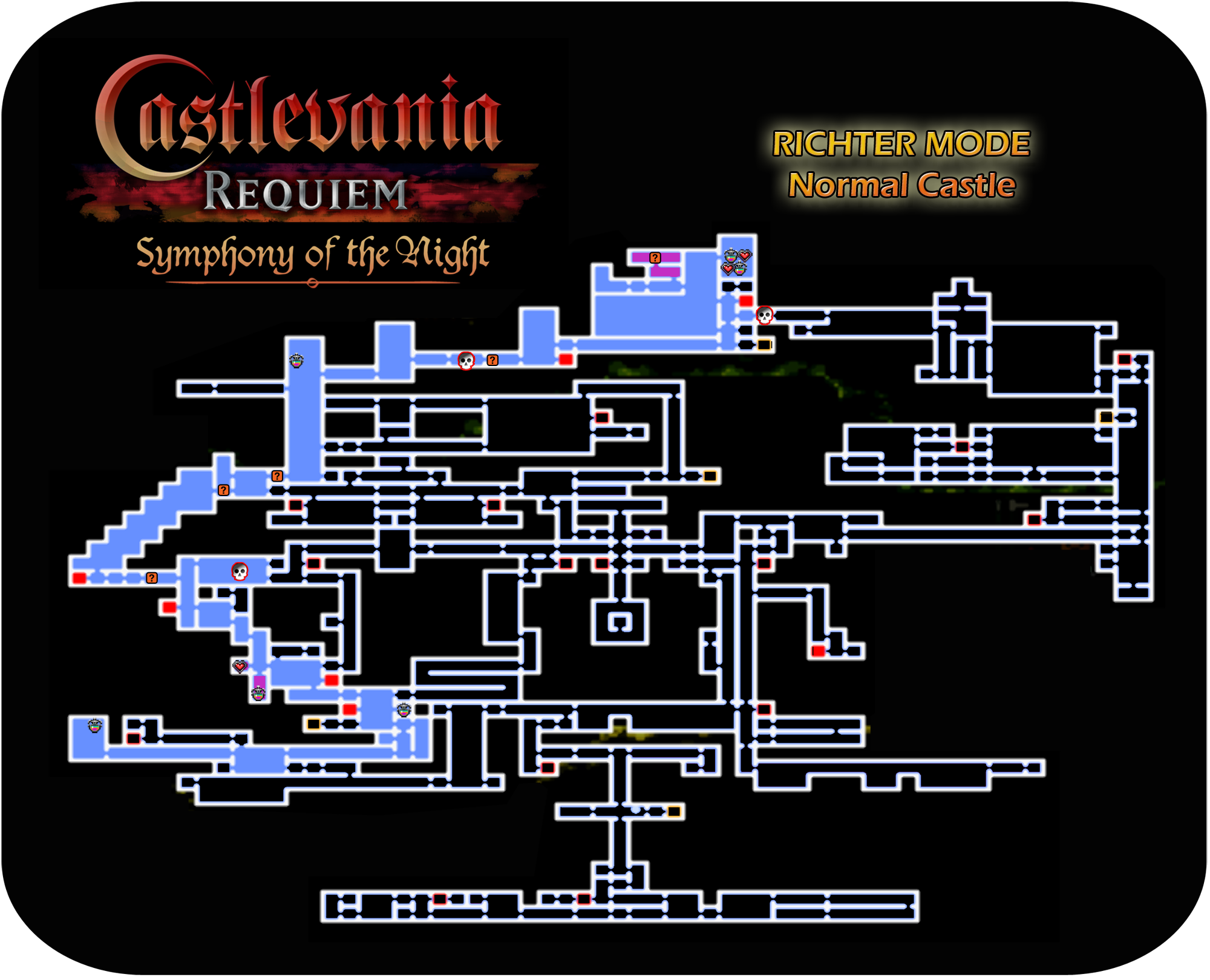 Castlevania symphony of the night карта замка