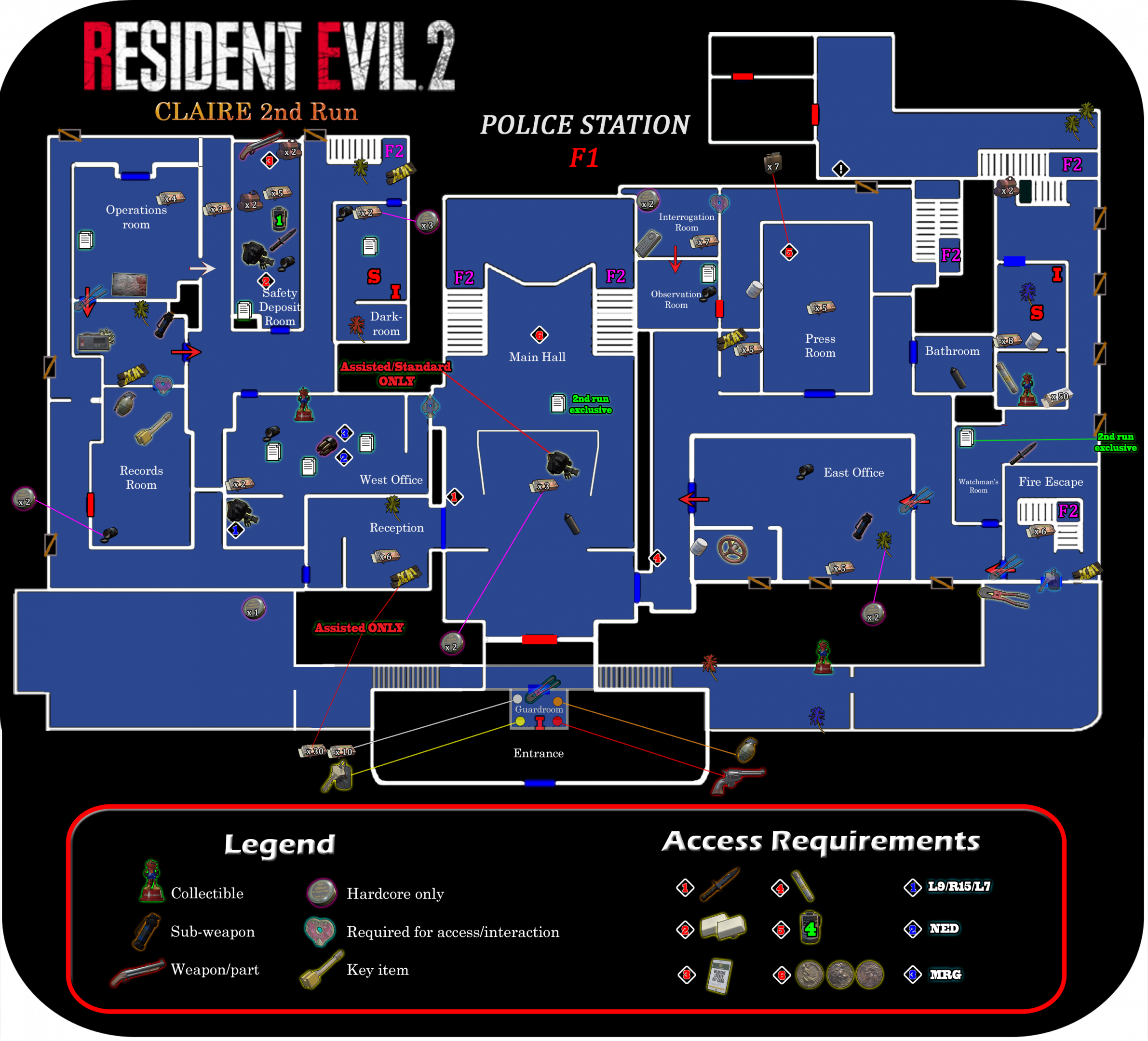 resident evil 2 maps