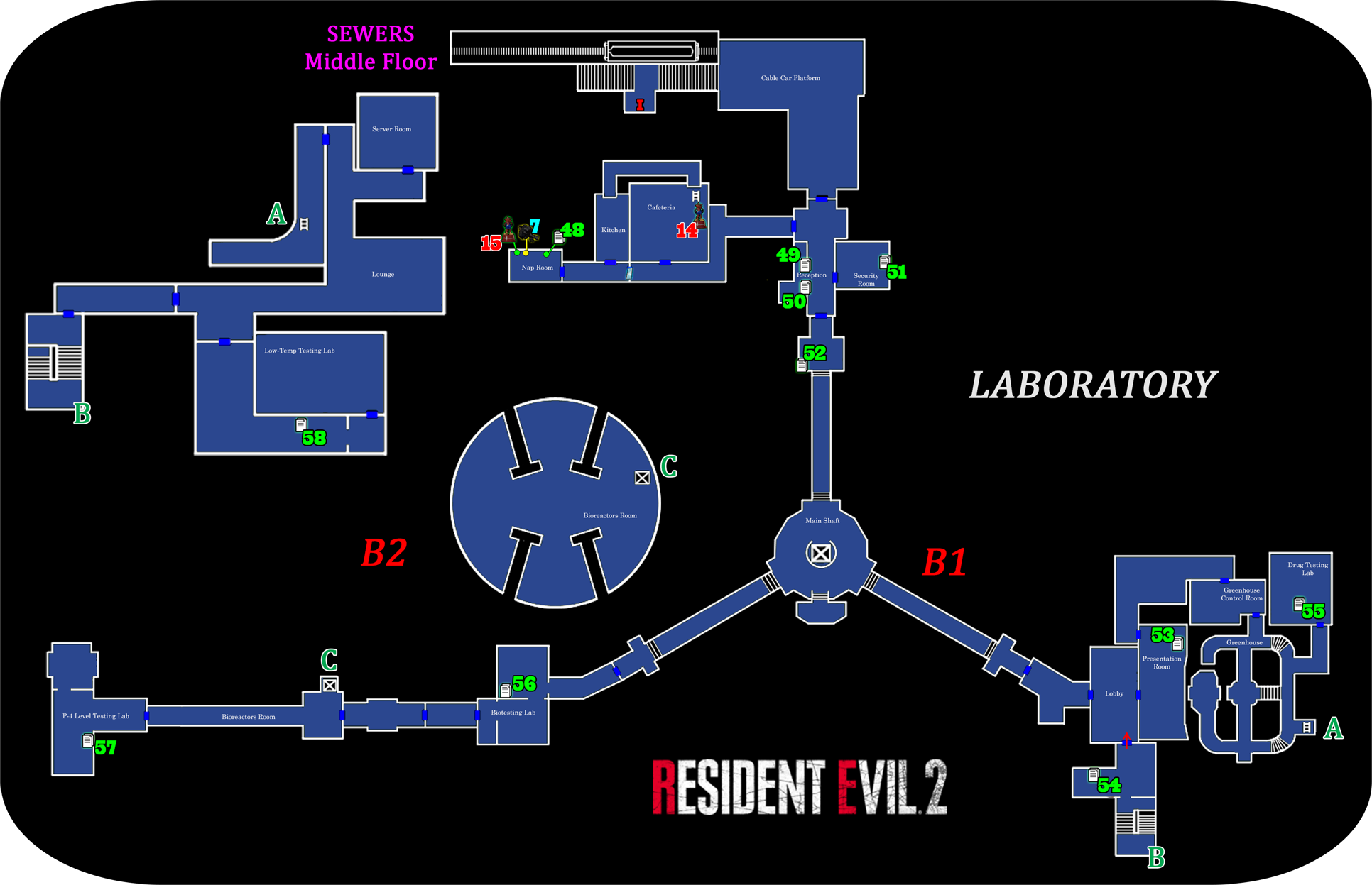 Resident Evil 2: Localização dos itens principais