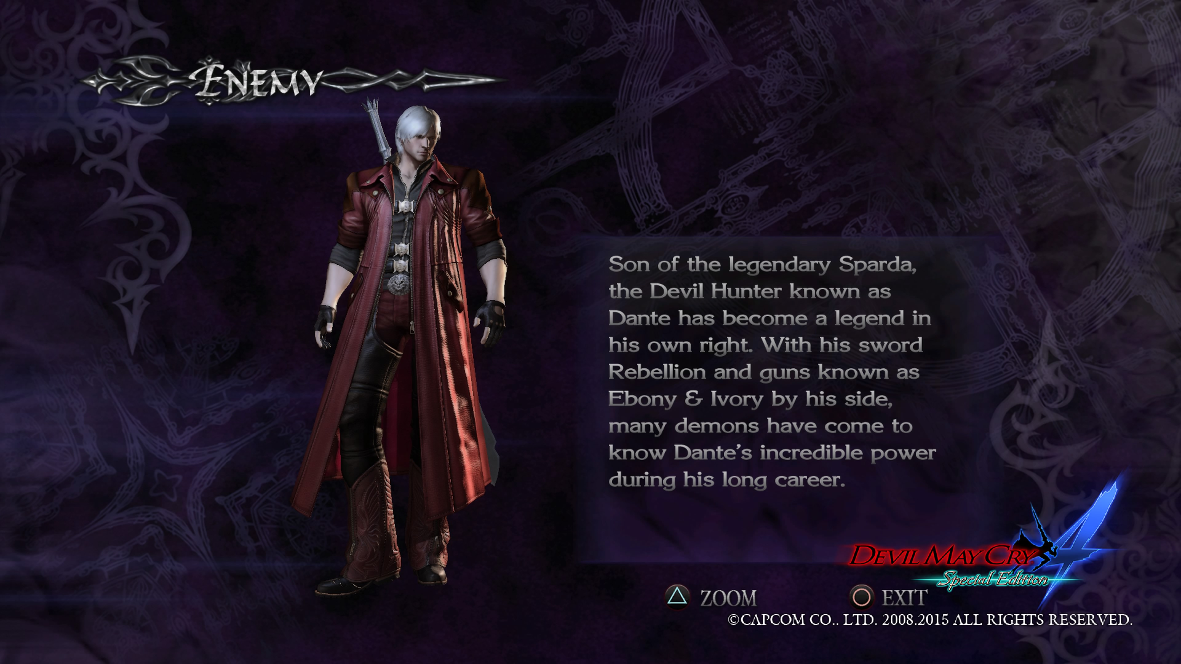 Dante (Devil May Cry), Versus Compendium Wiki