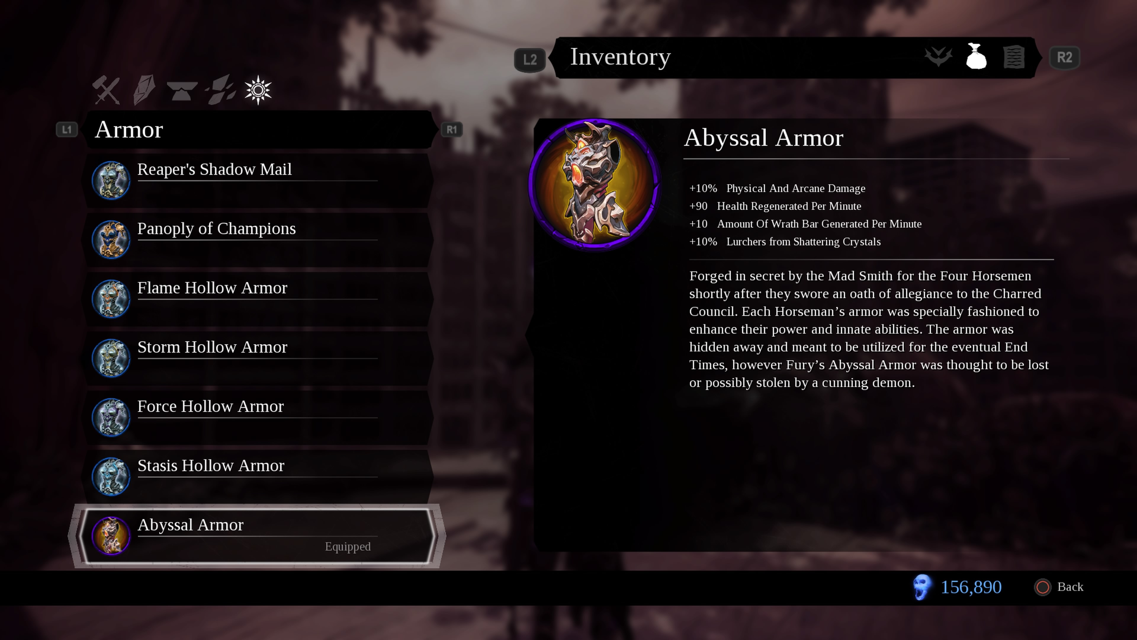 darksiders 3 abyssal armor