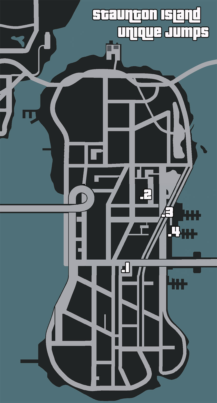 All Unique Jumps Locations in GTA 3